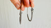Vintage Kuchi Silver Hoop Earrings. Sterling Silver. Afghanistan. 0709