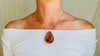 Large Amber Pendant on a Silver Chain. 2558