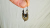 Vintage Oaxacan Media Luna Earrings. Sterling Silver. Mexico. Frida Kahlo. 4180