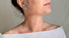Victorian Style Crystal Post Earrings. Sterling Silver 1081