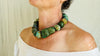Guatemalita Necklace with Jade and Silver. Replica