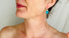 Turquoise & Silver Earrings. Handmade Sterling Silver Jewelry. Natural Sleeping Beauty Stone. 2702