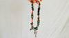 Antique Berber Amazonite Necklace. Silver Amulets, Coral, Pearls Vintage Moroccan Jewelry. 4254