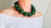 Aventurine Spheres Necklace. Sterling Silver. Adjustable. 1162