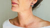 Silver Flower Barbell Earrings. Thailand. 4349