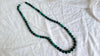 Malachite Long Necklace. Graduated Spheres Beaded Necklace. 0566