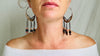 Vintage Uzbek Hoop Earrings. Bukhara Silver and Coral Earrings. 2626