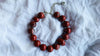 Skully Red Jasper Necklace. Handmade Designer Stone Jewelry. Medicine Necklace.