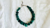 Malachite Beaded Necklace. Chunky Natural Malachite. Handmade Designer Jewelry.