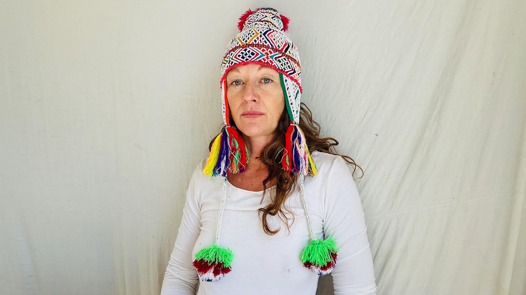 Beaded Shaman Ch'ullo Hat. Peru. Winter Hat. 4339