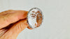 Natural Quartz Ring. Oversized. Botanicals. Size 6.5. 4148