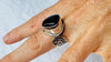 Amber Botanicals Ring. Sterling Silver. Adjustable Size. AP-378