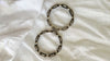 Sterling Silver Indian Bangle PAIR. Crystal & Sterling Silver. Exquisite. 1033