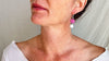 Carved Gourd and Sterling Silver Earrings. 1291