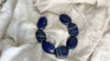 Lapis Lazuli Beaded Necklace. Chunky Ovals