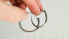 Vintage Large Kuchi Silver Hoop Earrings. Sterling Silver. India,