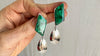 Malachite & Silver Drop Earrings. Sterling Silver. Atelier Aadya. 0789