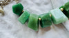 Faceted Aventurine Necklace. Handmade Designer Necklace. Sterling Silver Chain. Adjustable Choker. 2850.