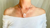 Rose Quartz & Fine Silver Necklace. Egg. 2028