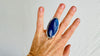 Lapis Lazuli Silver Ring. Adjustable Size. Sterling Silver. 4332