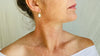 Vintage Ecuadorian Gold Earrings With Pearls. 18kt. 0479