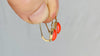Vintage Ecuadorian Gold Earrings With Coral. 18kt.