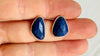 Lapis Lazuli Asymmetrical Earrings. Sterling Silver. 0698