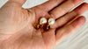 Amber Barbell Earrings. Double Sided. Sterling Silver. 2077