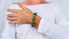 Guatemalita Jade Beaded Bracelet with a Sterling Silver Bead. 4414