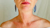 Carved Abalone Feather Earrings. Exact Pair. Paua and Sterling Silver Jewelry. 2733