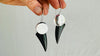 Obsidian Earrings. Sterling Silver. 2345