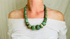 Guatemalita Jade Necklace. Handmade Mayan Jewelry. Sterling Silver.