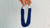 Lapis Lazuli and Karen Silver Necklace. Multi Strand. 1187