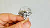 Natural Quartz Ring. Oversized. Botanicals. Size 6.25. 4146