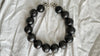 Barro Negro & Silver Necklace. Oaxacan Black Clay. Sterling Silver. 0887