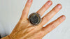 Pyrite Druzy Ring. Size 5.75. 0699