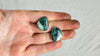 Chrysocolla & Silver Post Earrings. Sterling Silver. Atelier Aadya. 2194