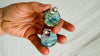 Labradorite Flat Hoop Earrings. Sterling Silver. 1157