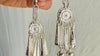 Silver Hmong Dangle Earrings with Bells. Sterling Silver Handmade in Thailand. 0115