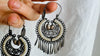 Vintage Mexican Arracadas. Sterling Silver & Pearl. Oaxaca. Mexico. Frida Kahlo