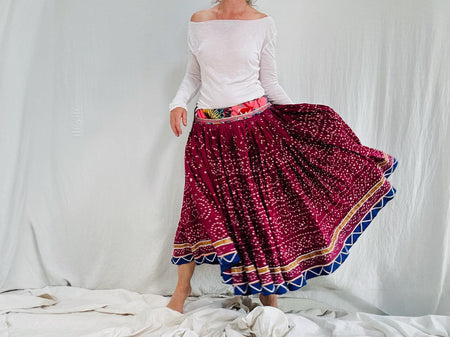 Vintage Baani Bandani Skirt. Hand-Dyed. Very Full.