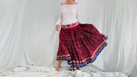 Vintage Baani Bandani Skirt. Hand-Dyed. Very Full.