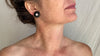 Back Jade Earrings. Sterling Silver Posts. 2221