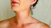 Rainbow Fluorite & Silver Flower Earrings. Sterling Silver. Atelier Aadya. 2722