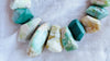 Green Flower Agate Necklace. Handmade Sterling Silver Designer Jewelry. 2838