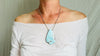 Larimar Pendant Necklace. Sterling Silver.
