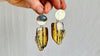 Amber & Sterling Silver Earrings. 1108