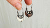 Vintage Oaxacan Media Luna Earrings. Sterling Silver. Mexico. Frida Kahlo. 4180
