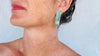 Hemimorphite Earrings. Handcrafted Sterling Silver Jewelry. Designer Post Earrings. 140