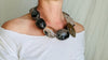 Garden Quartz & Ammonite Necklace. Designer Natural Stone Necklace. Atelier Aadya
